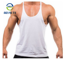 2018 hot selling oem vest custom gym singlet stringer mens tank top
